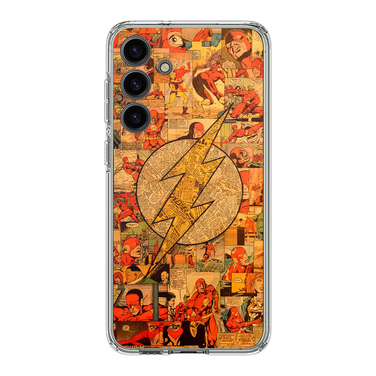 Flash Superhero Logo DC Comics Collage Samsung Galaxy S24 Plus Case