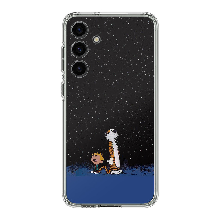 Calvin and Hobbes Space Samsung Galaxy S24 Plus Case