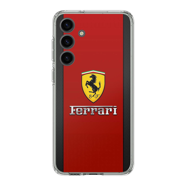 Ferrari Logo Red Carbon Samsung Galaxy S24 Plus Case