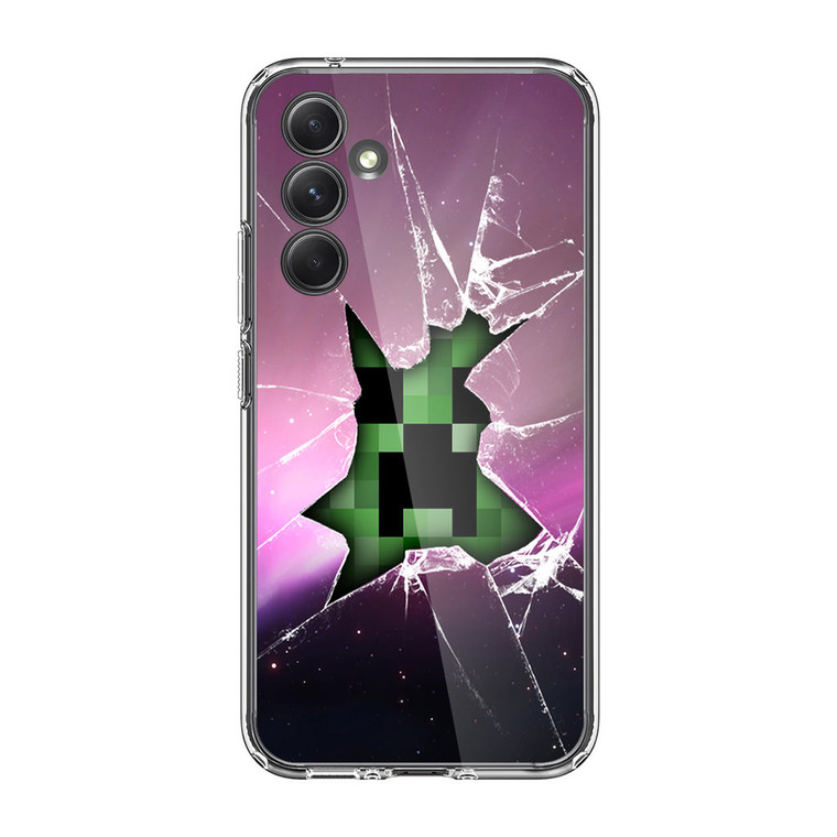 Minecraft Creeper Violet Samsung Galaxy A55 5G Case