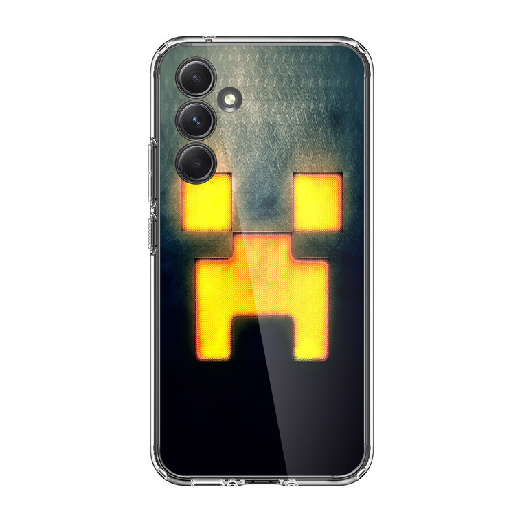 Minecraft Creeper Black Samsung Galaxy A55 5G Case
