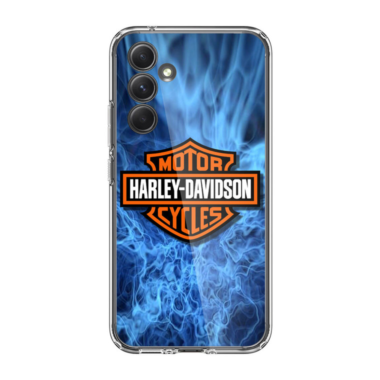 Harley Davidson Blue Flame Samsung Galaxy A55 5G Case