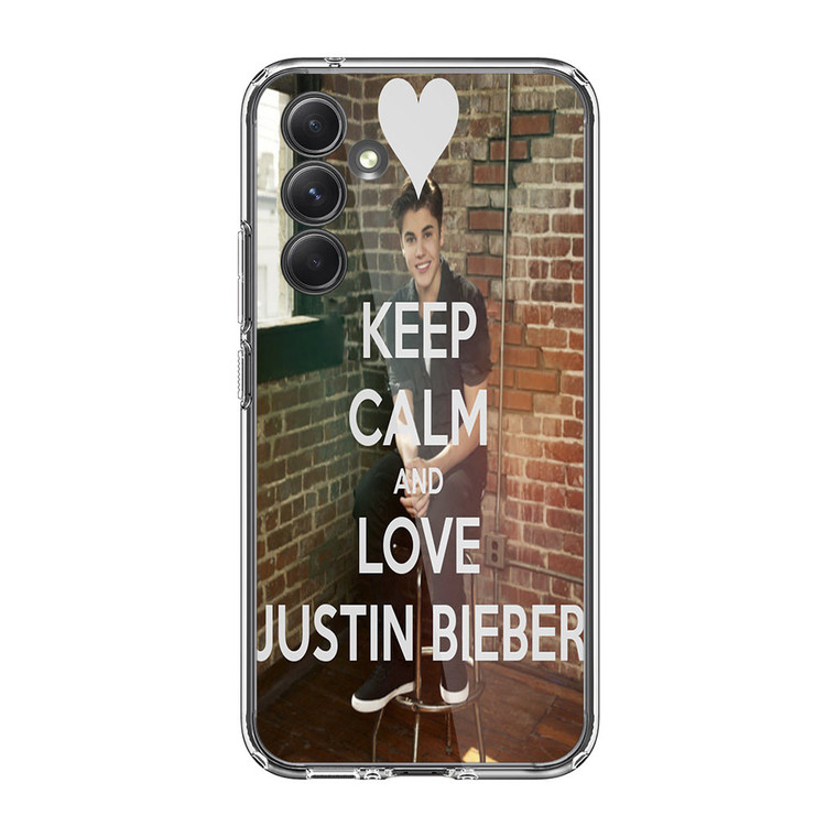 Keep Calm and Love Justin Bieber Samsung Galaxy A35 5G Case