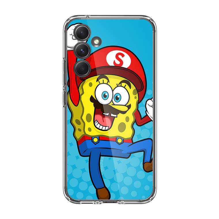 Spongebob Super Mario Samsung Galaxy A35 5G Case