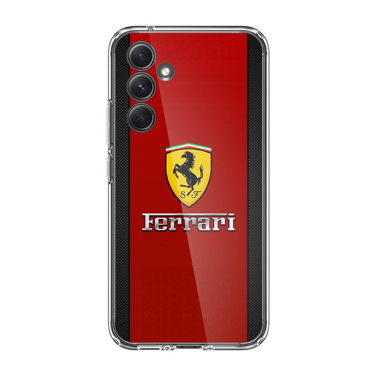 Ferrari Logo Red Carbon Samsung Galaxy A35 5G Case