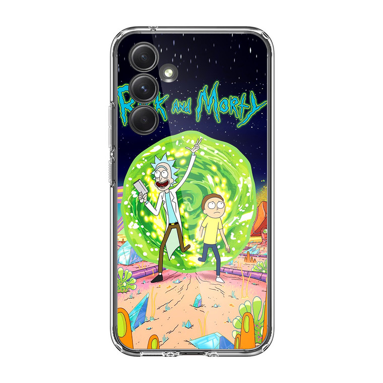 Rick and Morty Poster Samsung Galaxy A35 5G Case