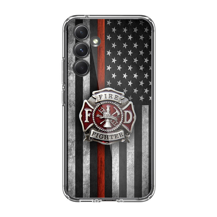 Fire Fighter Fire Rescue Department Samsung Galaxy A35 5G Case