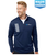 Adidas Men's 3-Stripes Double Knit Quarter-Zip Pullover - Navy
