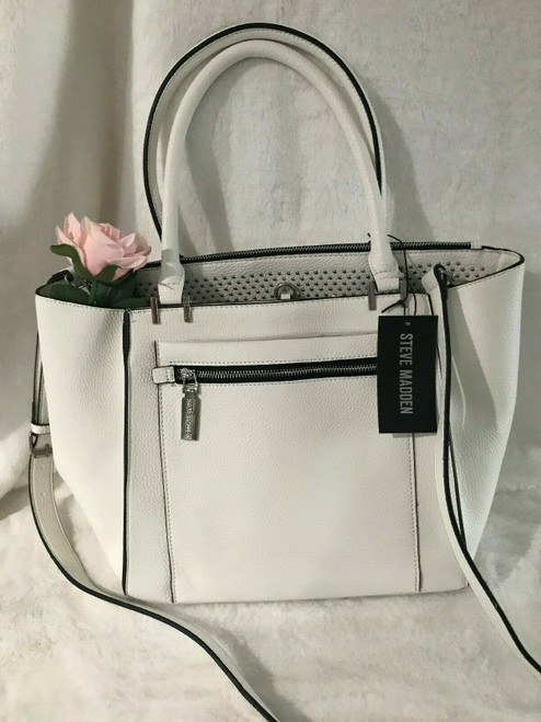 Steve Madden Bag WHITE BGLASSE Silver hardware Med / Lg