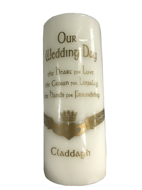 Our Wedding Day Candle Unscented 7 3/4" x 3"-2