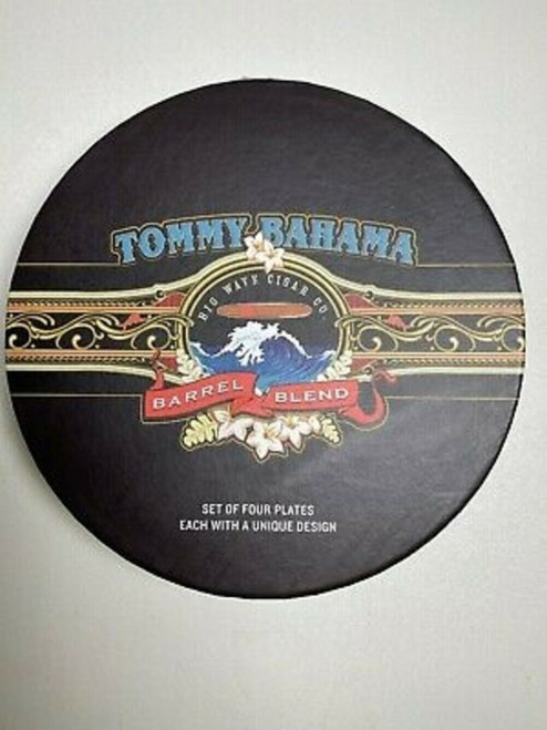 Tommy Bahama  Band Barrel Blend Plates Set Of 4  Collectible Gift