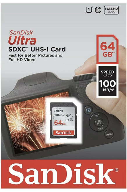 SanDisk Ultra Plus SDXC UHS-I Card 64GB SD Memory Card