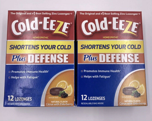 Cold-EEZE Homeopathic Zinc Lozenges 12 Count *Lot of 2* SHORTEN YOUR COLD!