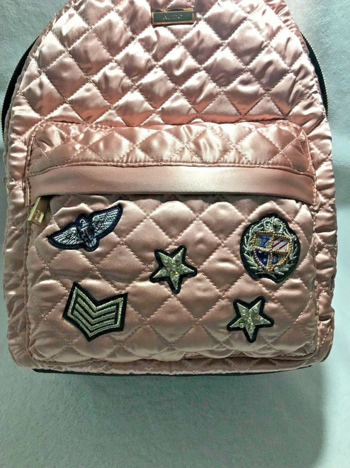 Aldo Edriana Backpack Quilted Pink Crushed Velvet Women Girl New Without Tags