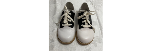 Navy  and White Willit's Leather Saddle Shoes  youth sizes 12.5-4 NOS USA made