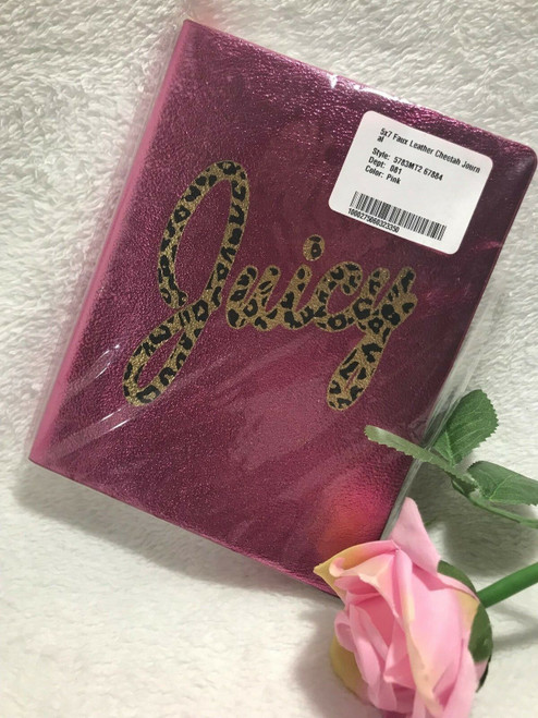 Fuchsia / Pink Faux Leather Cheetah Journal Juicy Couture