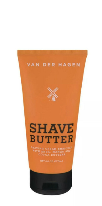 Van Der Hagen Shave Butter Shaving Cream 6oz with Shea Mango and Cocoa Butter