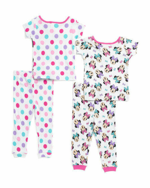 MINNIE MOUSE Toddler Girls 4pc Minnie Mouse Cotton Sleep Set 2T