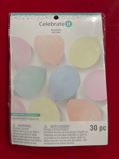 Celebrate it Balloons 30 pcs 12" Baby Pink Macaron Teal Blue Yellow Orange