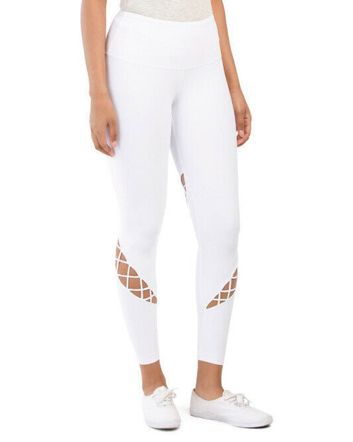 90 DEGREE BY REFLEX Side Strap High Waist Ankle Joggers XS white Leggings