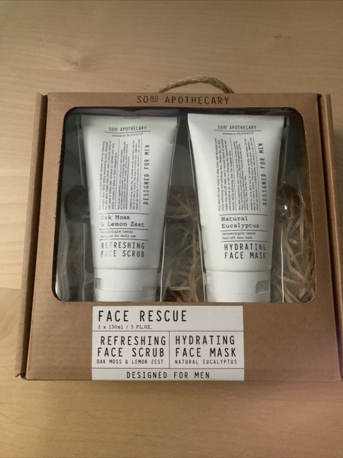 soho apothecary face rescue hydrating face mask and face scrub