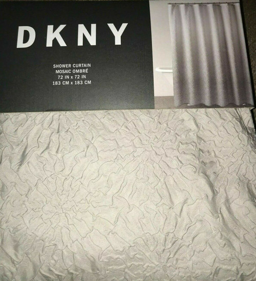 DKNY Shower Curtain Mosaic Ombre 72" x 72" Light Grey/Dark Grey/White Stylish