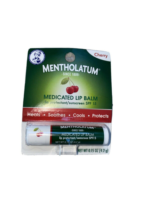 Mentholatum Medicated Lip Balm 0.15 Oz Cherry Flavor