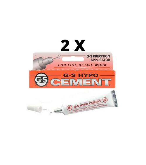 2pc G-S HYPO Cement Precision Applicator Bead Flatback Craft Jewelry Repair Glue