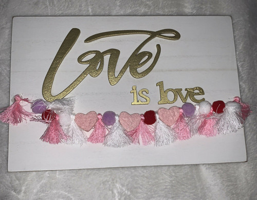 Love In The Air Fabric Tassel Plaque