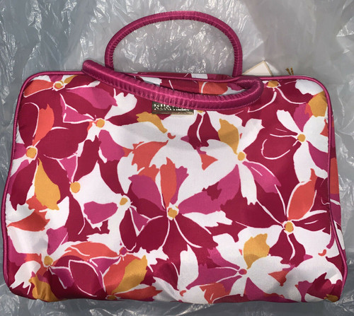 Ellen Tracy Travel Make Up Bag Pink Floral