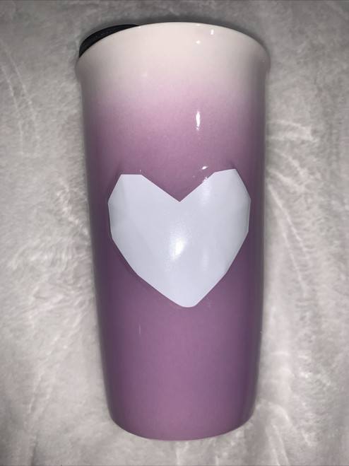 Season Of Love Travel Mug Heart Lavender 11.15fl Oz. Ceramic