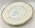 SHABBY CHIC Set of 4 Melamine Dinner Plates Beige with Brown Rustic Trim