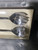 Palm Restaurant Salad Server Set of 2 Stainless Steel Decor Handles fork spoon