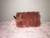 Street Level Faux Fur Handbag Makeup Dark-Rose-Rusty-Pink color 100% Acrylic