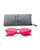 LOOSE LEAF Fashion Sunglasses Pink UV Protection Rimless w/case&pouch