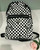 Madden Girl Black/White Backpack Checkerboard Design