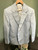 Vintage Haggar Mens Classic Fit 2 Button Light Blue stripe Suit Jacket 44S