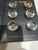 BINO Mirrored Crystal Glass ROUND Set of 12 Drawer Knobs Set of 6 Lot Of 2