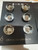 BINO Mirrored Crystal Glass ROUND Set of 12 Drawer Knobs Set of 6 Lot Of 2