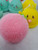 HAPPY GO FLUFFY Puffer Balls with Loop Glowing Bunny Chick Elasticity Ball LOT 6