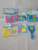 Happy Easter - Easter Banner Confetti chalkboard tie gift tag key chain lot 11