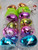 Happy Go Fluffy- 6 Count Large Shiny Diamond Easter Eggs Lot Of 4 Packs