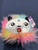 Rainbow Dreams Mini Fuzzy Plush Neon Light-Up Panda Bear Face Animal Clip On