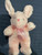 Pink W Glitter Plush Bunny Rabbit 10”