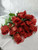 VALENTINES DAY 16 GLITTER RED ROSES  DECORATE GIFT LOT OF 16