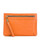 ARCADIA Genuine Leather Orange Purse Wristlet Bag ITALY Pebbled