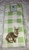 (2) Well Dressed Home Bunny Rabbit Green Gingham Kitchen Dish Towel Farmhouse