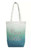 Modern Expressions Tote Bag, No More Plastic, Teal/white ombre