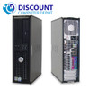 Overhead View Dell Optiplex Desktop Computer PC 8GB 160GB HDD Dual 22" LCDs Wifi Windows 10 and WIFI