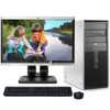 Front View HP DC Desktop Computer PC Tower Intel Dual Core 4GB 500GB DVDRW WiFi 17" LCD